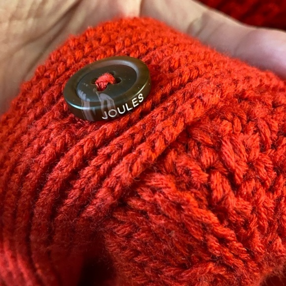 Joules Girls Tess Knitted Red Poncho Size L - Picture 12 of 16